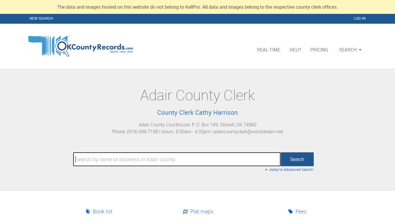 Adair County | OKCountyRecords.com | County Clerk Public Land Records ...